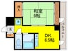 メゾンプルミエ－ル 1DKの間取り