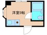 菅栄町レディースマンション 1Rの間取り