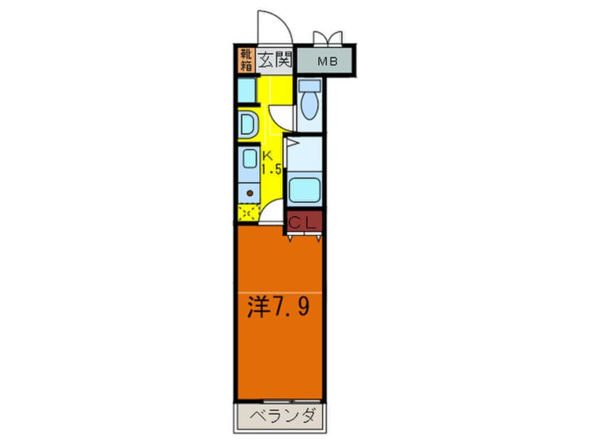 間取図 ロイヤルヒル神戸三ノ宮(502)