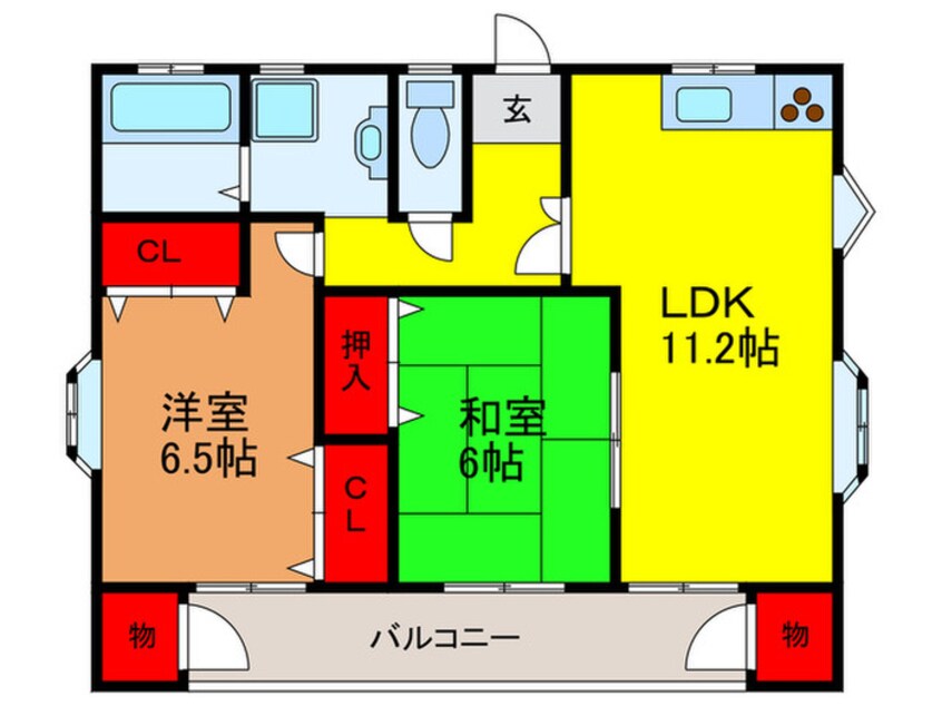 間取図 ハイツＮＡＫＡＭＵＲＡ