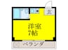 サンクス栄町 1Rの間取り