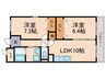 ガ－デンパ－ク 2LDKの間取り