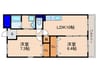 ガ－デンパ－ク 2LDKの間取り