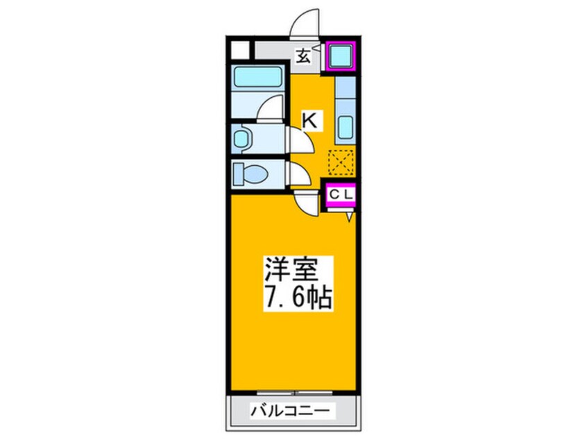 間取図 ピュ－ル奥本