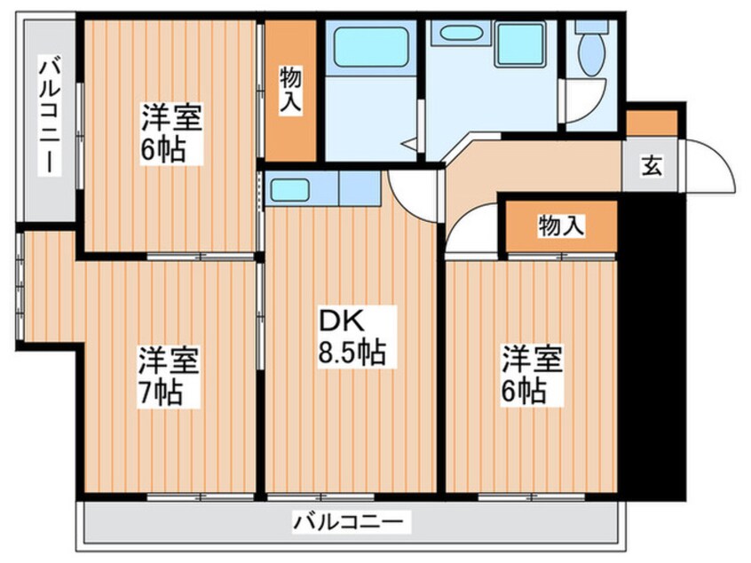 間取図 シティライフ中西