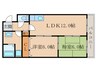 第２長栄マンション 2LDKの間取り