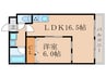 第２長栄マンション 1LDKの間取り