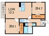 LES ENS FAMIIAUX Ⅸ 2LDKの間取り