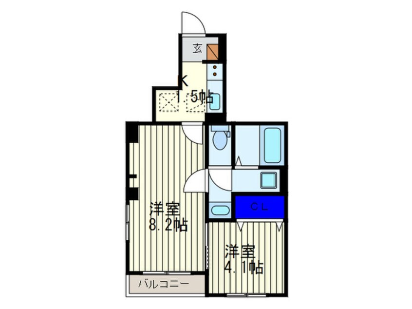 間取図 ポルト　ボヌール　鶴見緑地