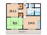 ベルシャンテ美山台 2DKの間取り