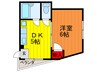 栄町ハイツ 1DKの間取り