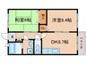 シャンシュール 2DKの間取り