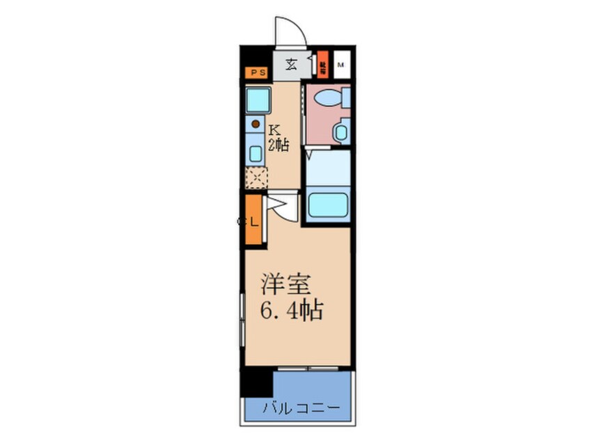 間取図 エスリ－ド野田阪神駅前（208）