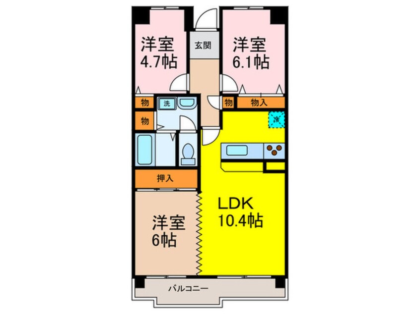 間取図 スクエア貝塚１番館(1405)