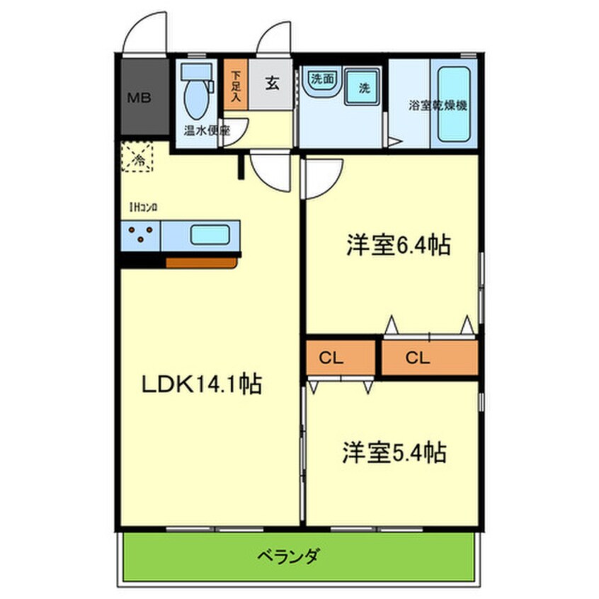 間取図 ハーベストコート伯太