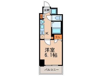 間取図 ﾌﾟﾚｻﾝｽ梅田北ﾊﾟﾜ-ｹﾞ-ﾄ(1203)