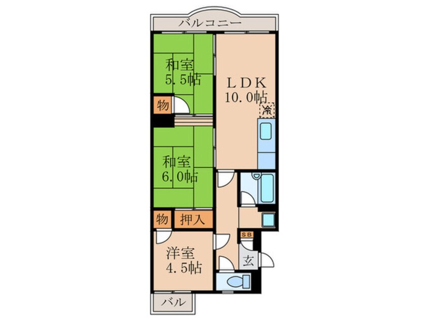 間取図 サンパレス