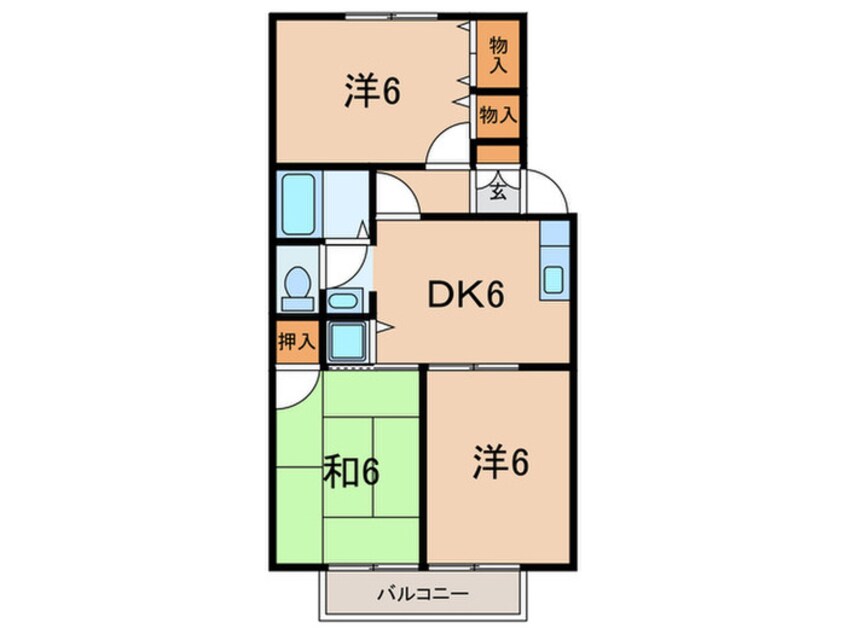 間取図 シャルマンイワイ