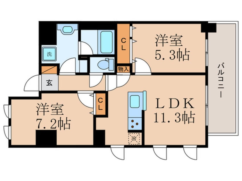 間取図 ブランシエスタ山科大塚