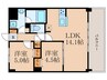 ブランシエスタ山科大塚 2LDKの間取り