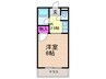 平野ハイツ 1Kの間取り