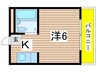 コーポ太秦 1Kの間取り