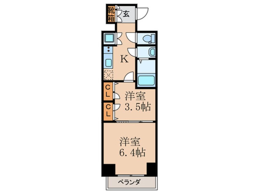 間取図 ﾚｼﾞｭｰﾙｱｯｼｭ梅田AXIA(703)