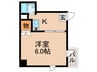 ベルトピア伊丹２ 1Kの間取り