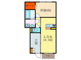 間取図 モダンコ－トＷＥＳＴ