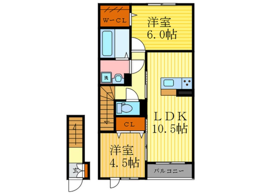 間取図 モダンコ－トＷＥＳＴ