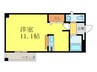 ツインリ－ブス 1Rの間取り