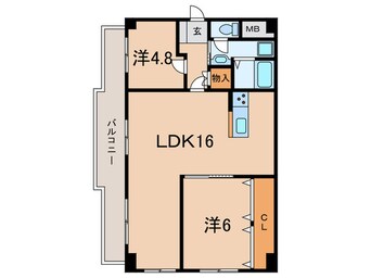 間取図 ユニーブル六甲南棟（101）