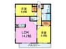 パレロイヤル 2LDKの間取り