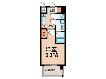 間取図 ｴｽﾘｰﾄﾞﾚｼﾞﾃﾞﾝｽ大阪福島ｼﾃｨｳｴｽﾄ