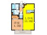 パナメゾンプレミアム 1LDKの間取り