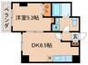 アマルフィ山科 1DKの間取り