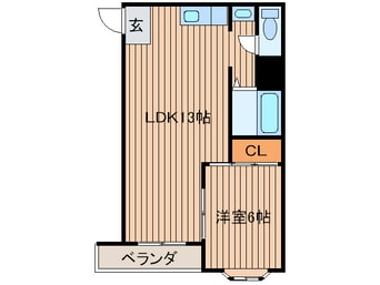 間取図 パーマリィーインＯＳＵ