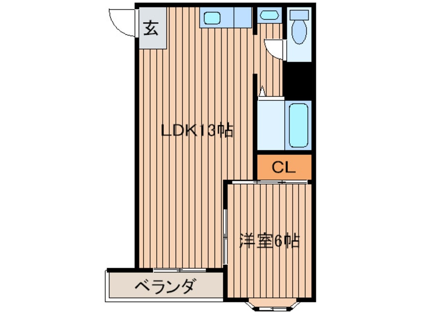 間取図 パーマリィーインＯＳＵ