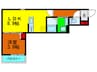Ｓｏｌｖｉｄａ香里園 1LDKの間取り