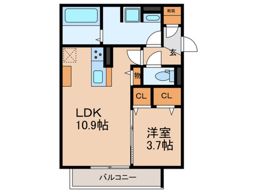 間取図 仮）平野区平野西６丁目ＰＪB棟