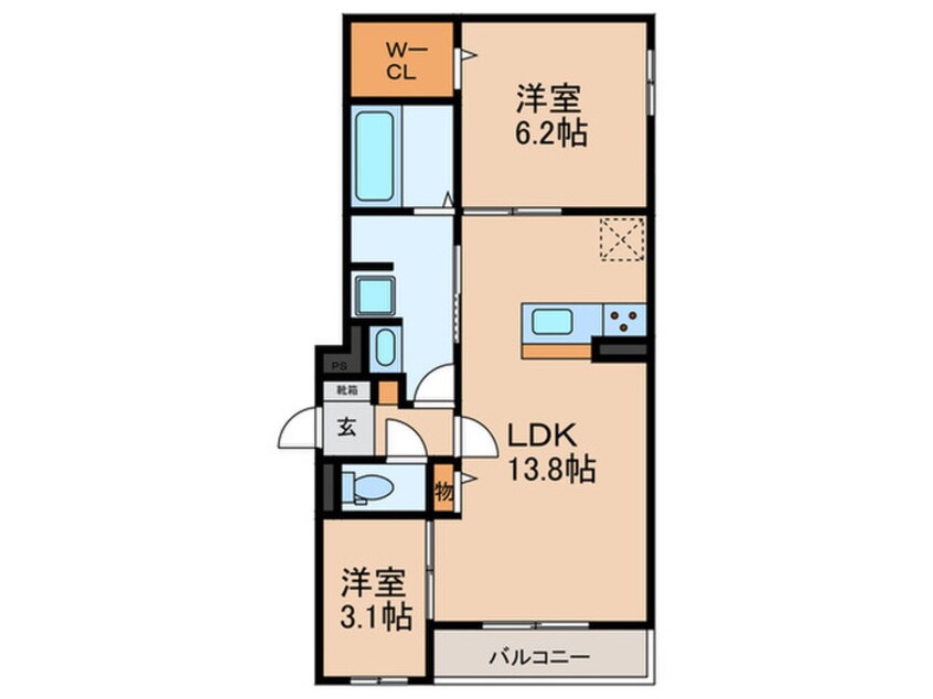 間取図 Clashist平野西West