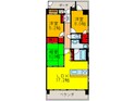 ｺｽﾓ東大阪ｽﾃｰｼｮﾝｱﾍﾞﾆｭｰ（1305）の間取図