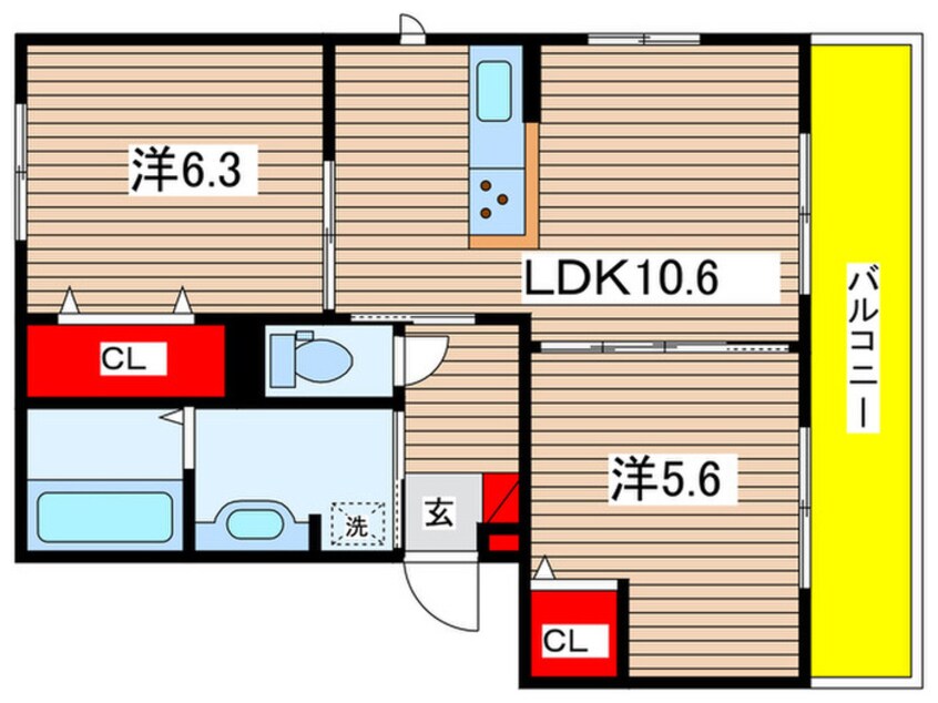 間取図 仮)D-ROOM折戸町