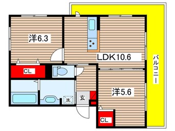 間取図 仮)D-ROOM折戸町