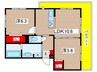 仮)D-ROOM折戸町 2LDKの間取り