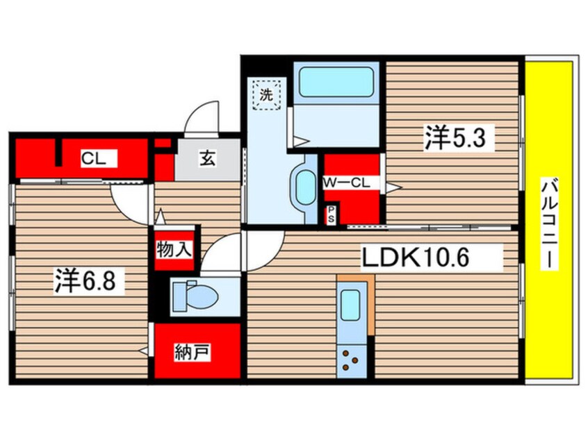 間取図 仮)D-ROOM折戸町