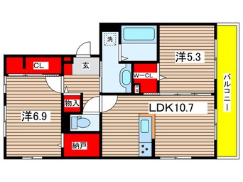 間取図 仮)D-ROOM折戸町