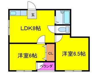 間取図 ロイヤルコ－ト弐番館