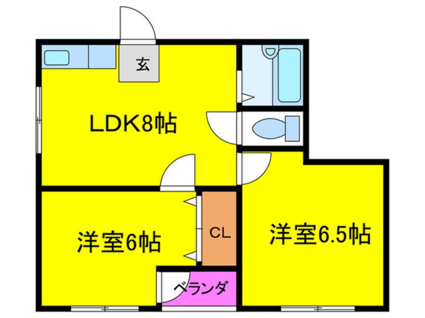 間取図 ロイヤルコ－ト弐番館