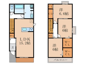 間取図 プルミエール桂Ⅲ